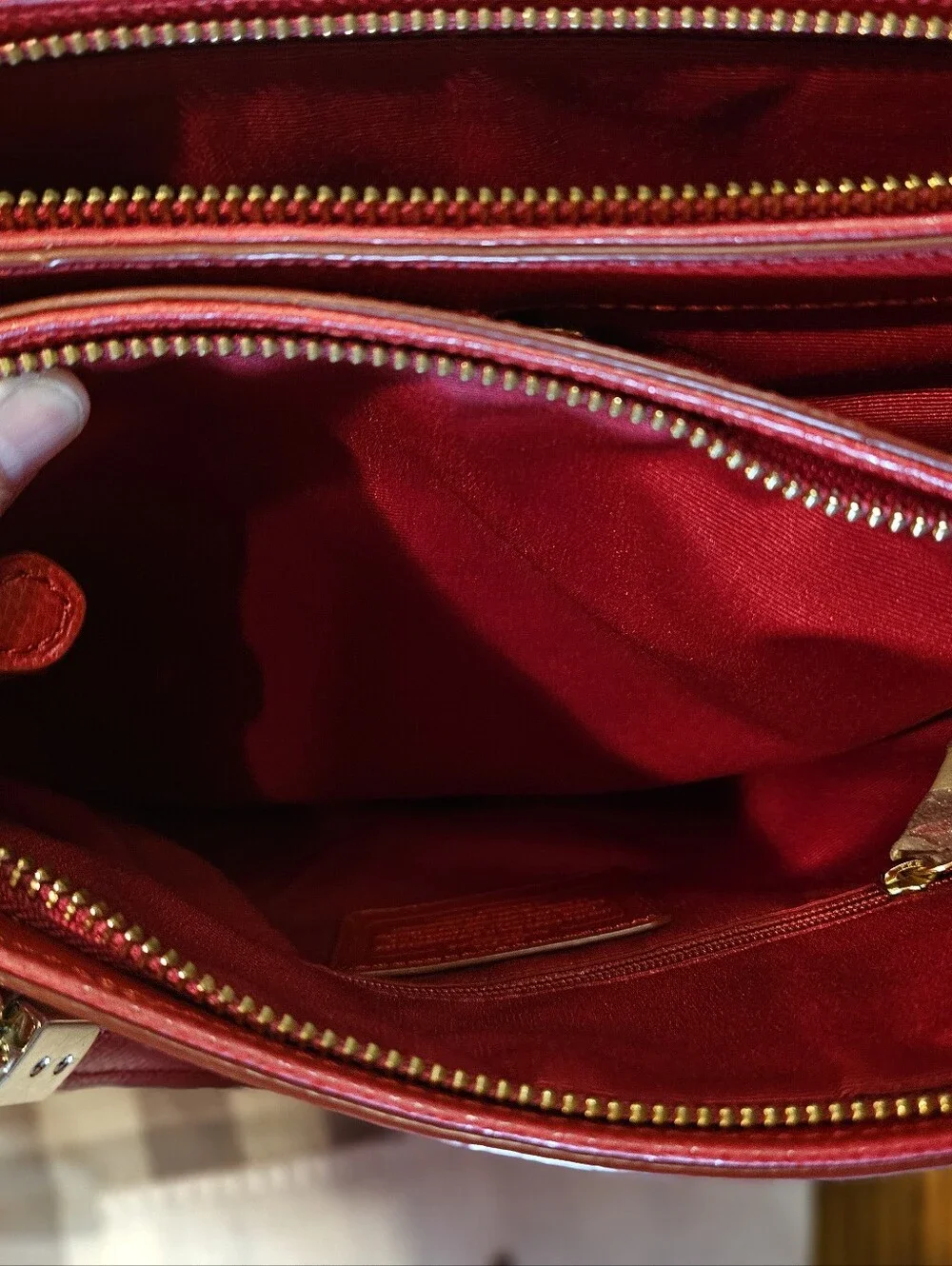 Coach crossgrain leather